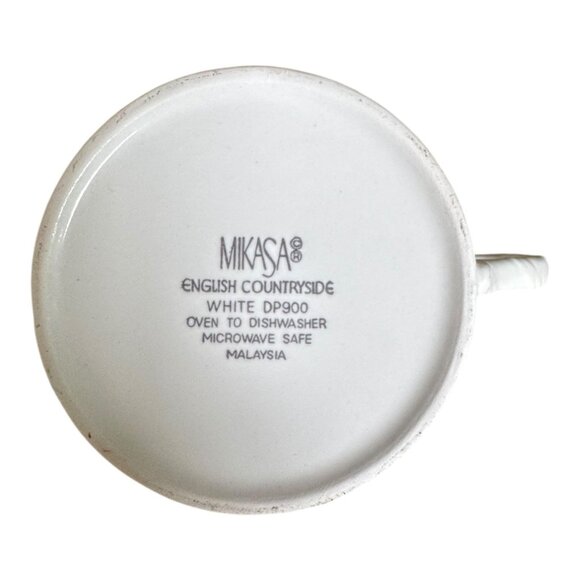 Mikasa English Countryside White DP900 Tea Cup & Saucer Set Of 6 Vintage NOS - Picture 4 of 9